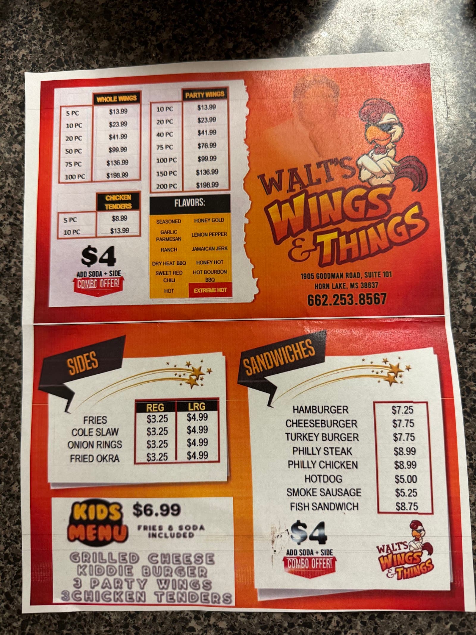 Walt's Wings & Things in Horn Lake