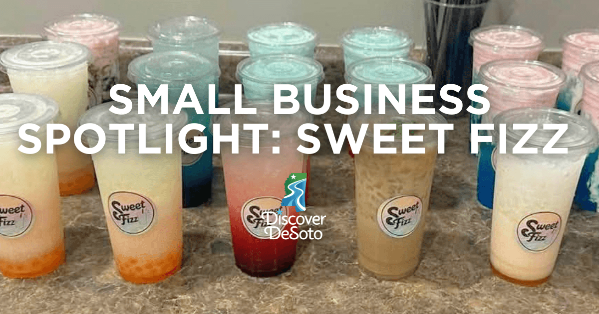 Small business spotlight: Sweet Fizz. Sweet Fizz drinks in background