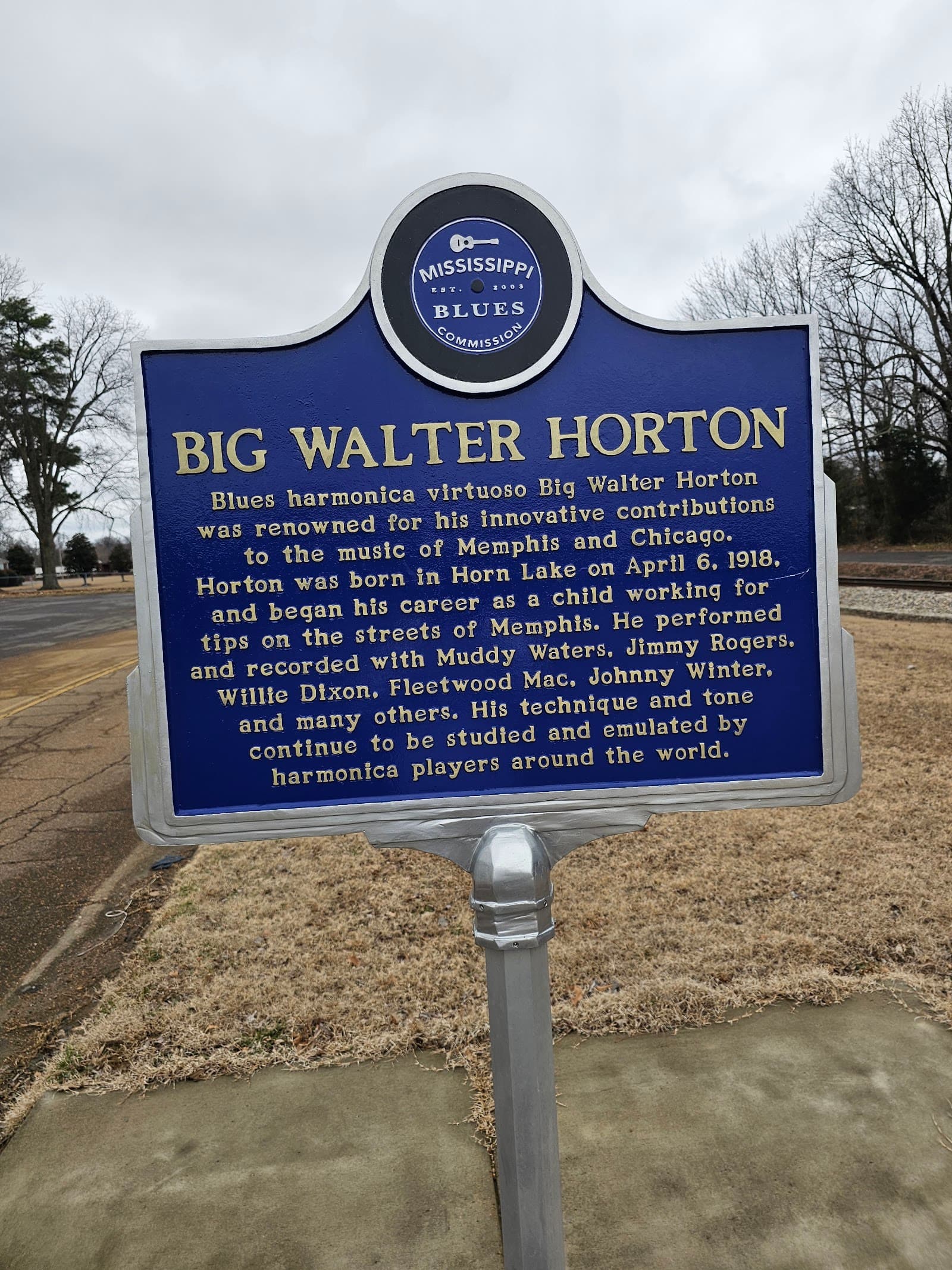 Mississippi Blues Trail - Big Walter Horton in Horn Lake