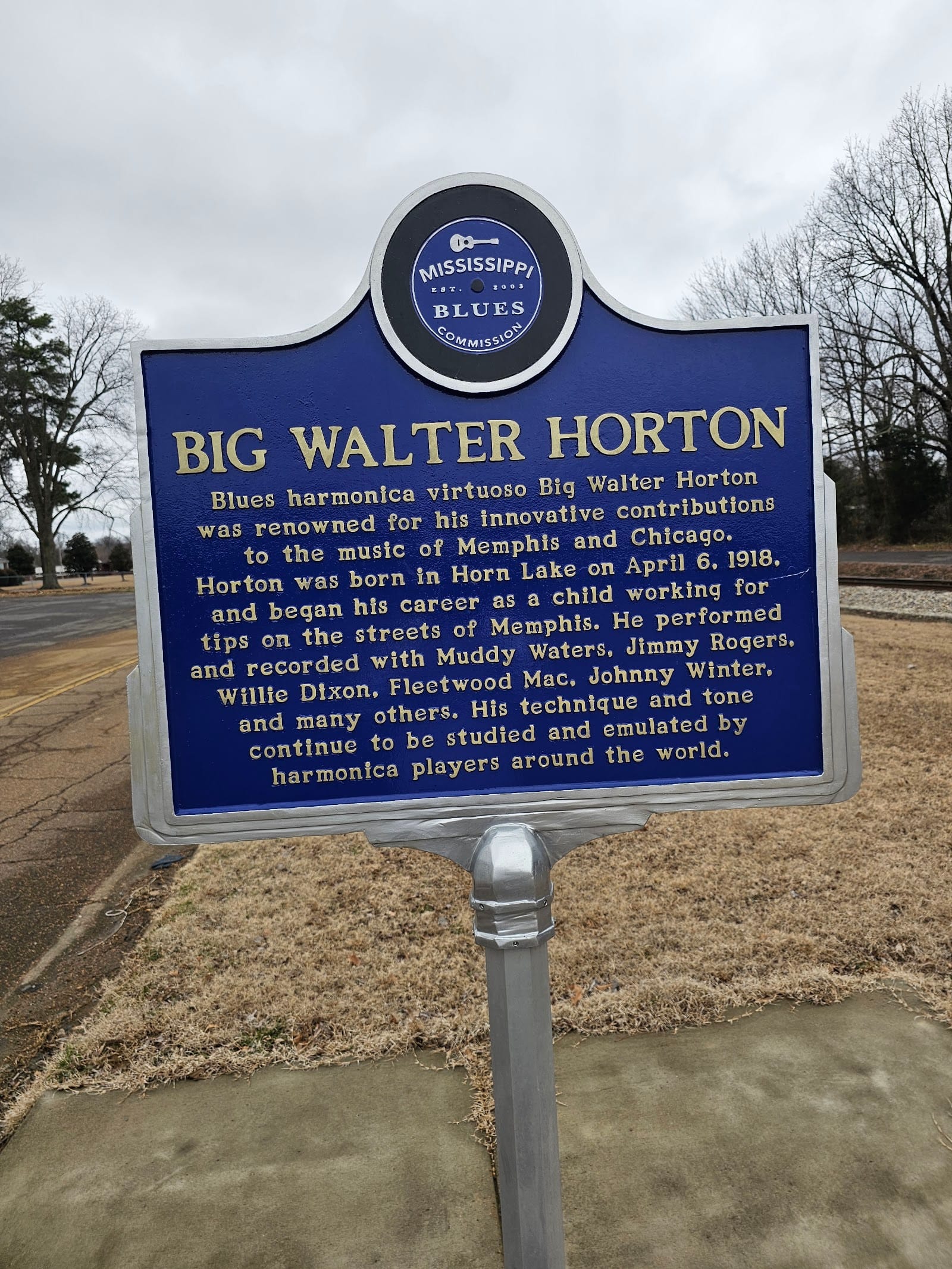 Mississippi Blues Trail - Big Walter Horton in Horn Lake